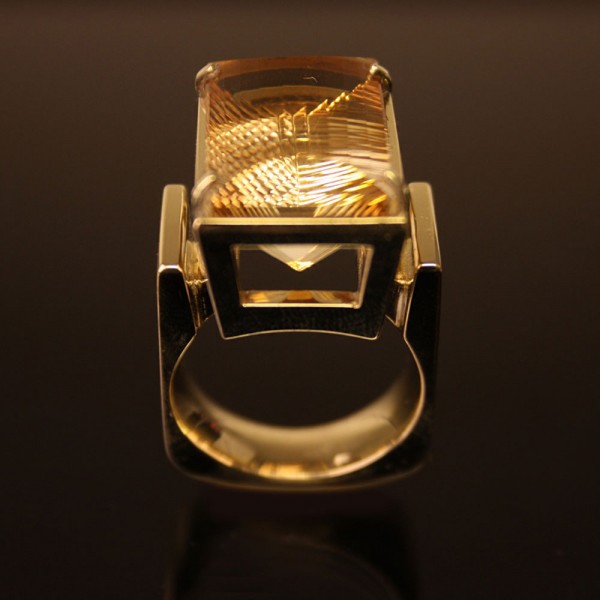 unieke ring met citriensteen