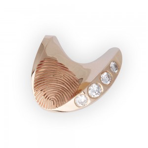 ring met vingerafdruk