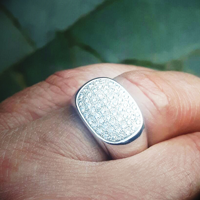Wit gouden briljanten ring