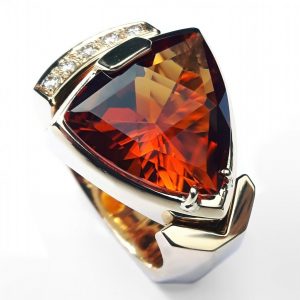 ring met madeira citrien