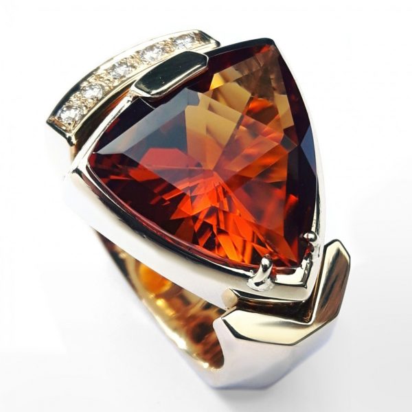 ring met madeira citrien
