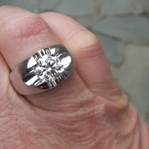 Heren ring met briljant